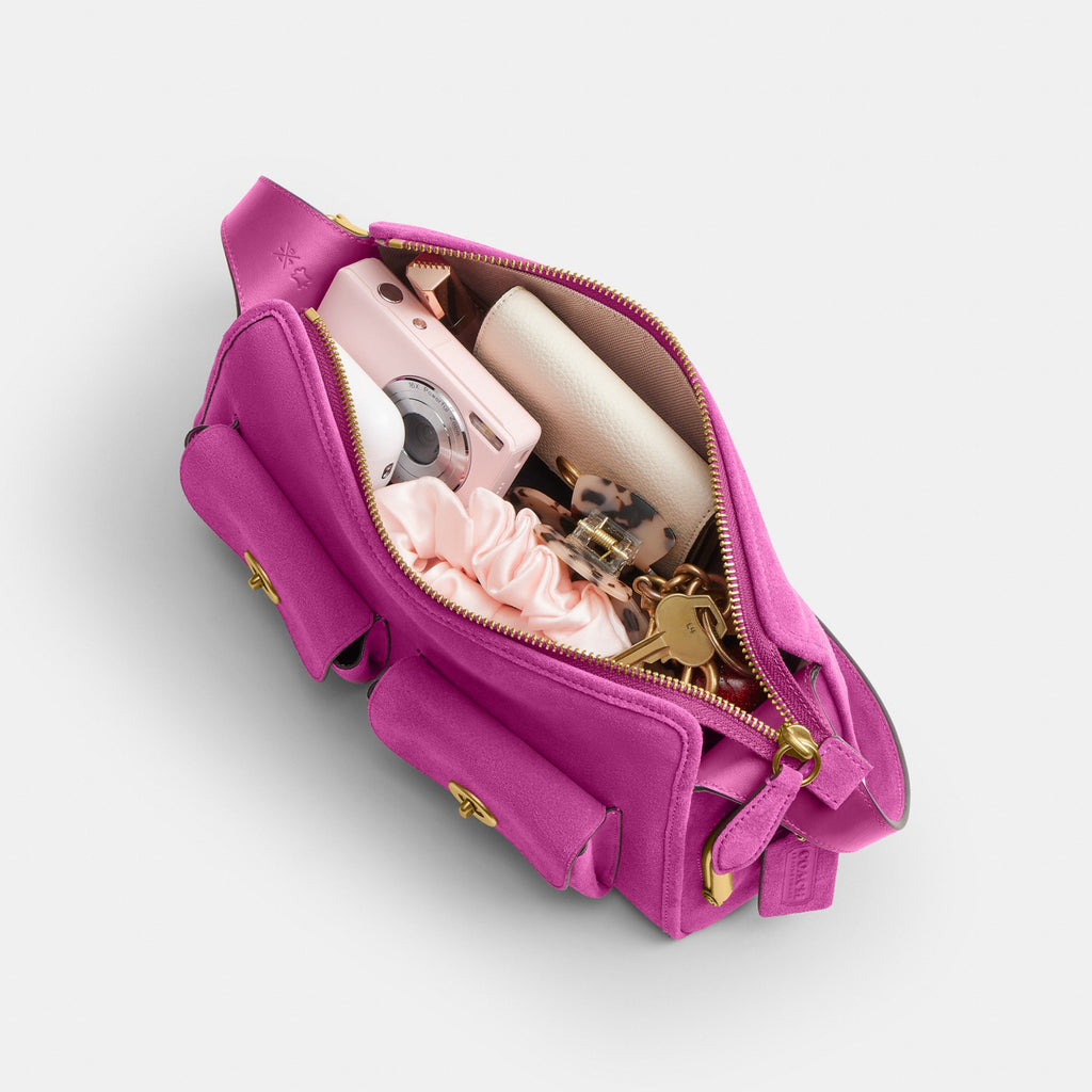 Coach Turnlock Haversack Bag 27 - Brass/Magenta (Women's)