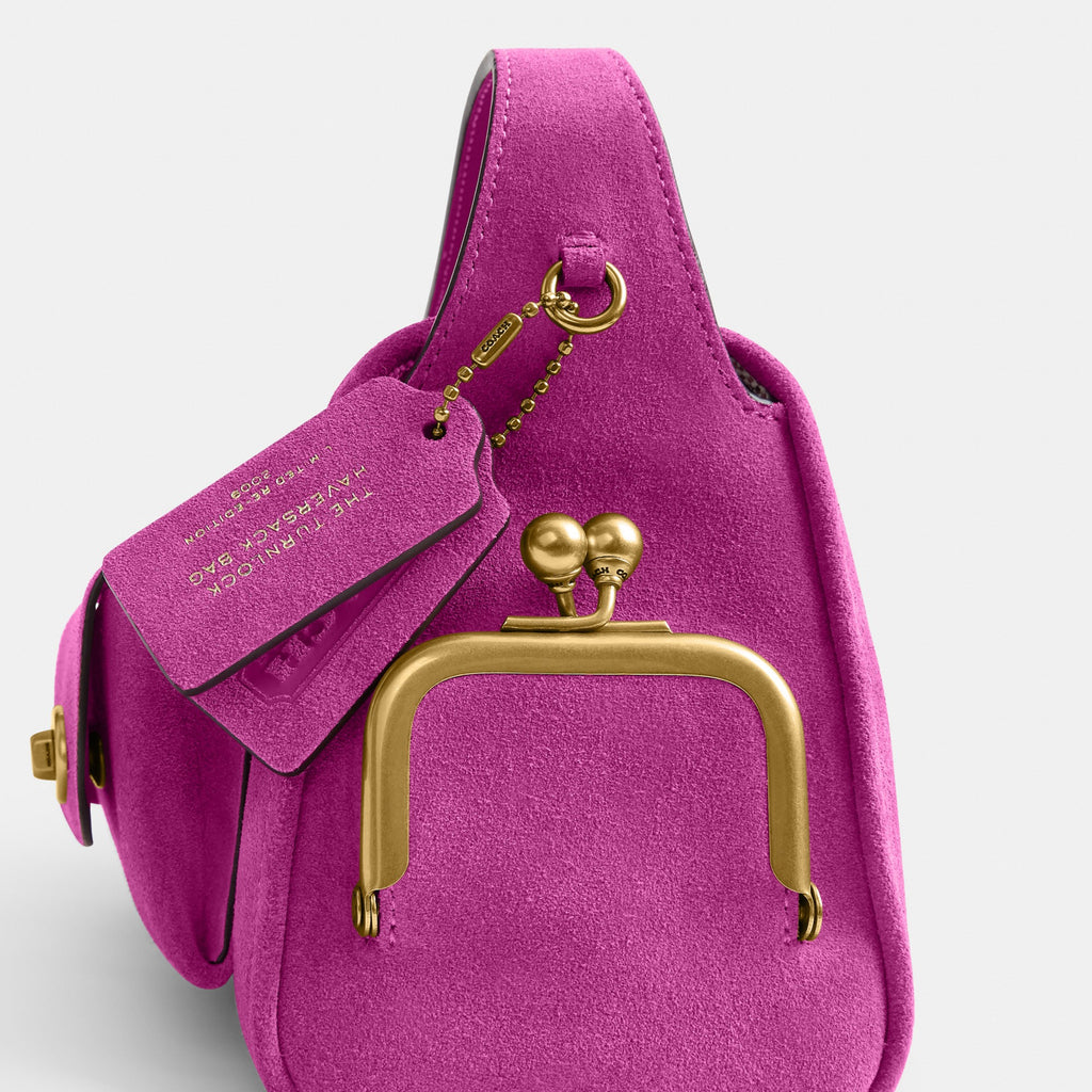 Coach Turnlock Haversack Bag 27 - Brass/Magenta (Women's)