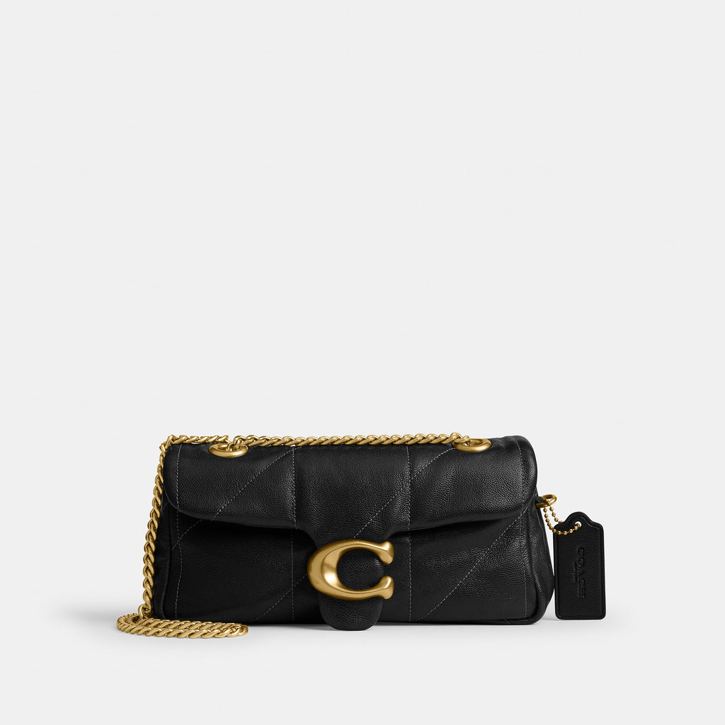 Coach Tabby Shoulder Bag 20 With Quilting - Brass/Black