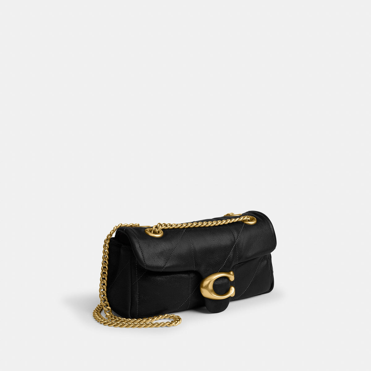Coach Tabby Shoulder Bag 20 With Quilting - Brass/Black (2)