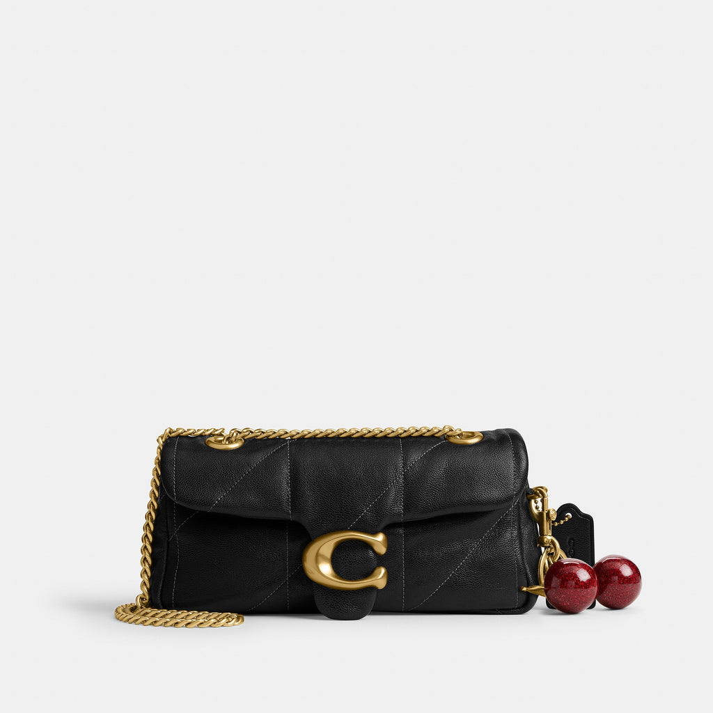 Coach Tabby Shoulder Bag 20 With Quilting - Brass/Black (7)