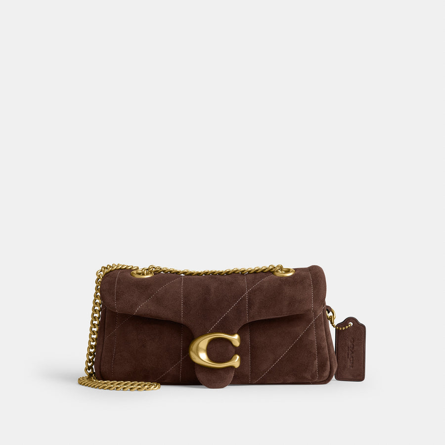 Coach Tabby Shoulder Bag 20 With Quilting - Brass/Dark Chocolate (Women's)