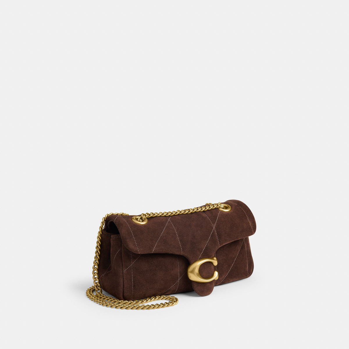 Coach Tabby Shoulder Bag 20 With Quilting - Brass/Dark Chocolate (2)