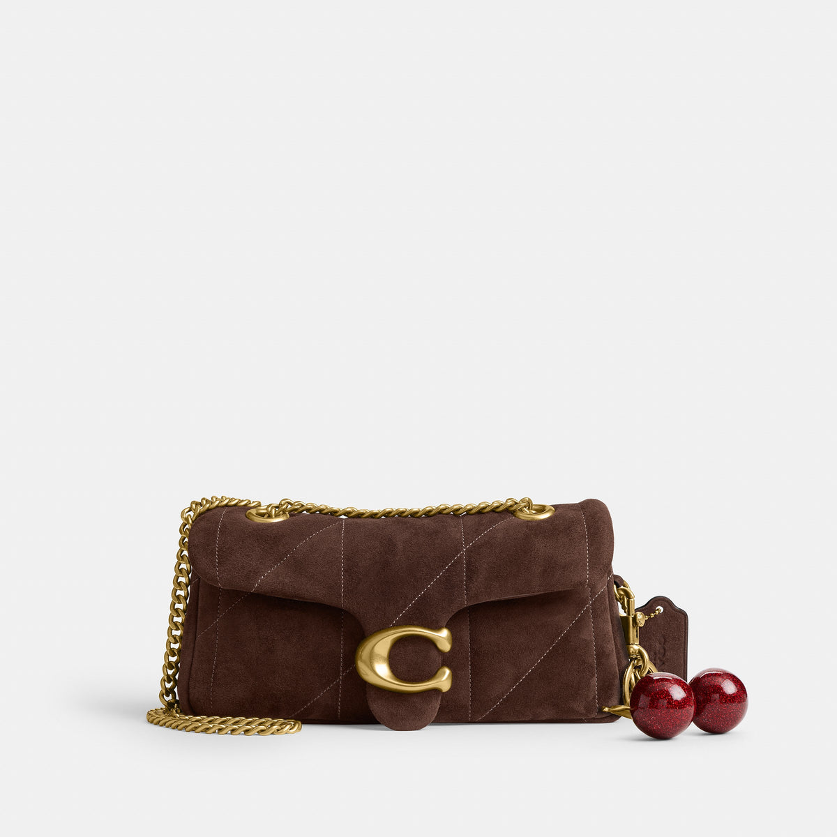 Coach Tabby Shoulder Bag 20 With Quilting - Brass/Dark Chocolate (7)