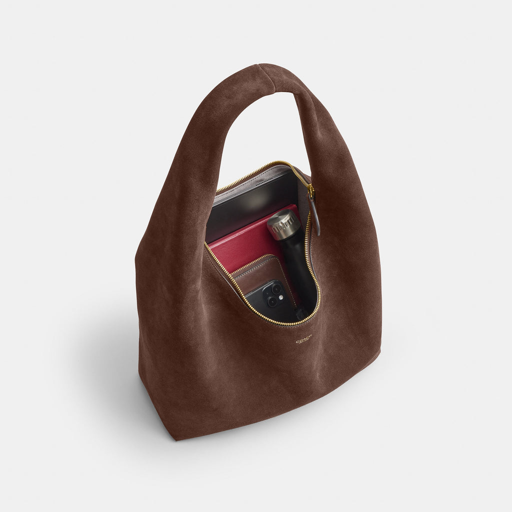 Coach Pillow Brooklyn Shoulder Bag 34 - Brass/Dark Chocolate (7)