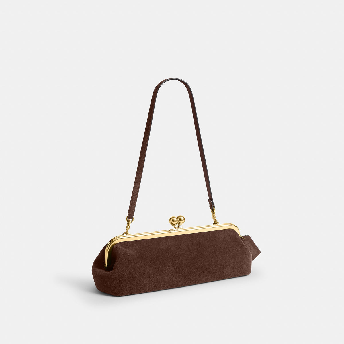 Coach Kisslock Frame Bag 30 - Brass/Dark Chocolate (2)