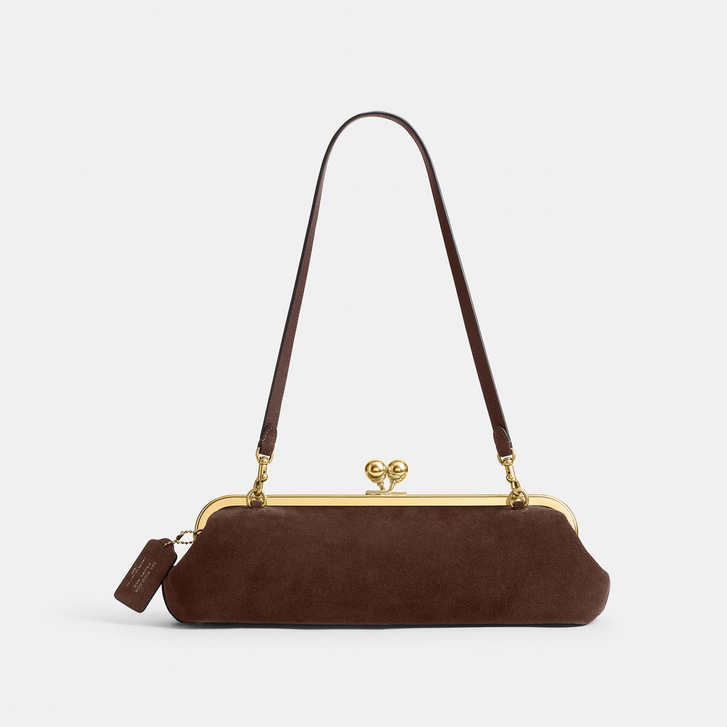 Coach Kisslock Frame Bag 30 - Brass/Dark Chocolate (6)