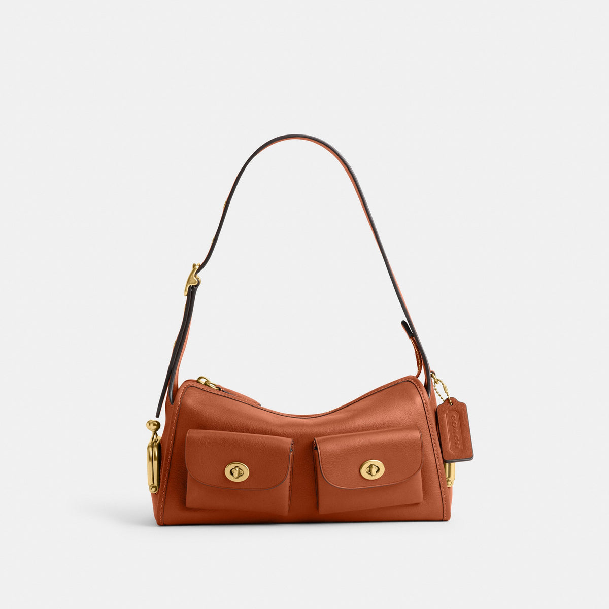 Coach Turnlock Haversack Bag 27 - Brass/Amber Brown (Women's)