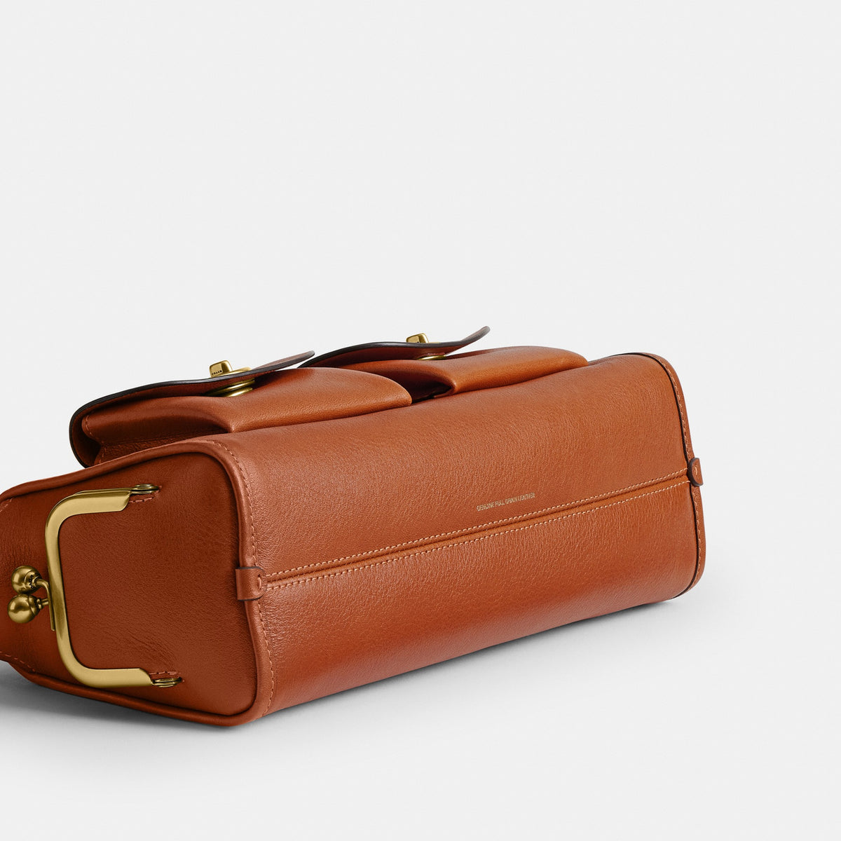 Coach Turnlock Haversack Bag 27 - Brass/Amber Brown (Women's)
