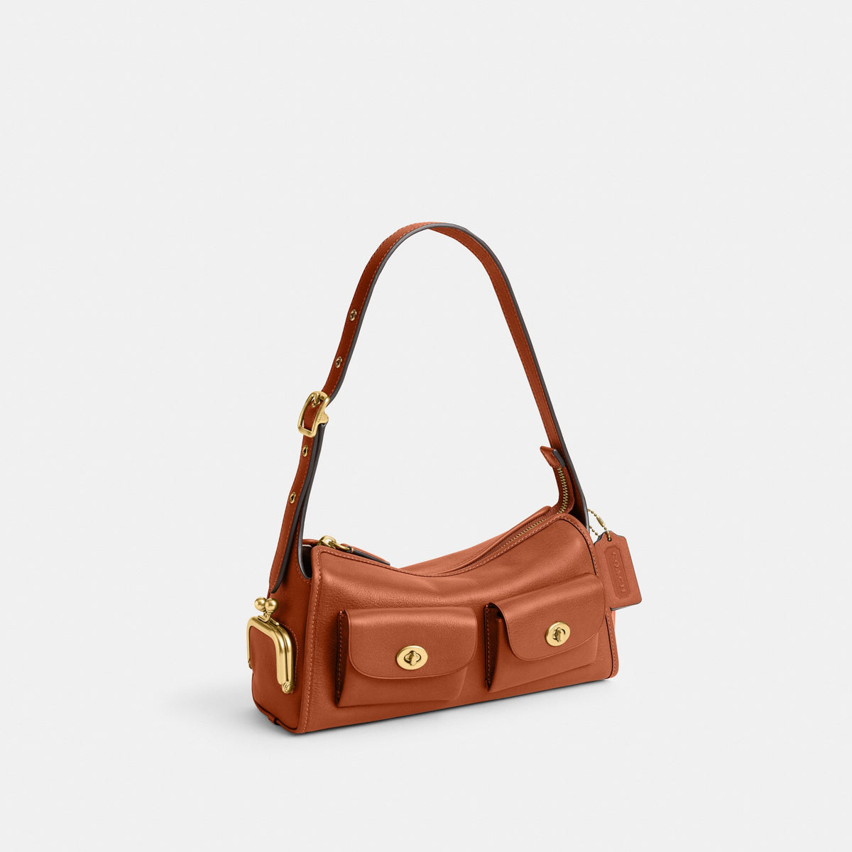 Coach Turnlock Haversack Bag 27 - Brass/Amber Brown (Women's)