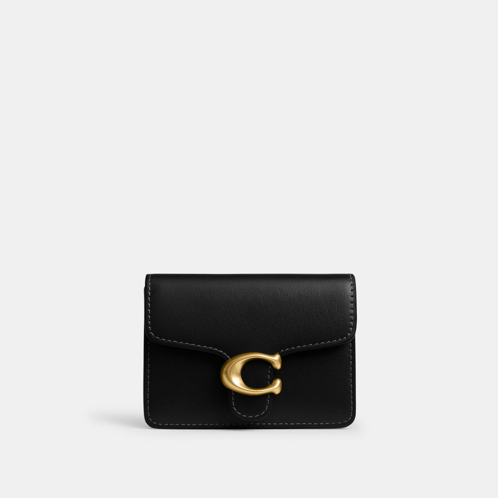 Coach Tabby Card Case - Brass/Black (Women's)
