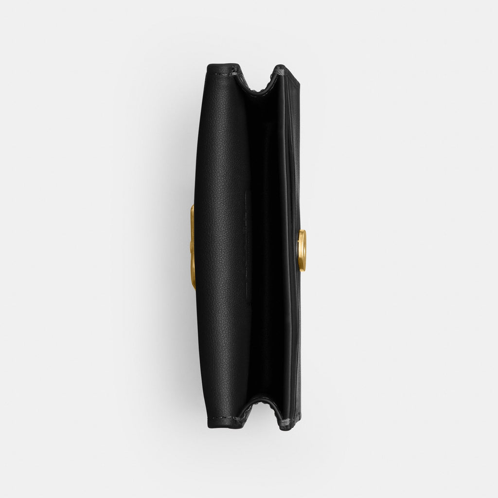 Coach Tabby Card Case - Brass/Black (Women's)
