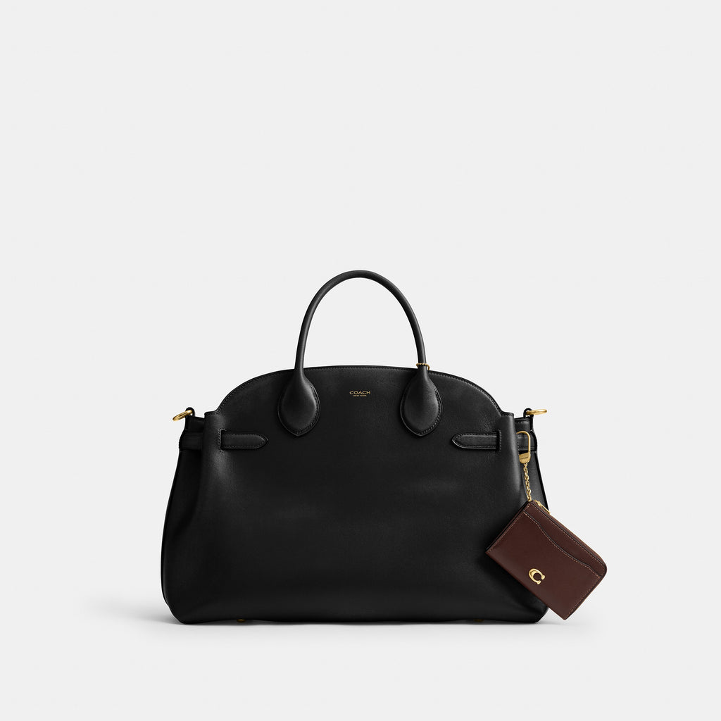 Coach Essential Key Zip Card Case - Brass/Black (5)