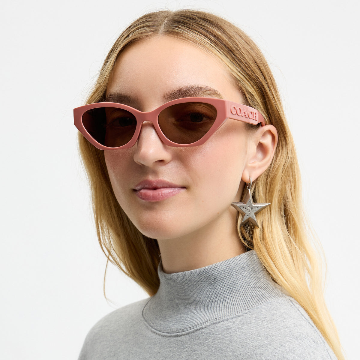 Coach Narrow Cat Eye Sunglasses - Coral (4)