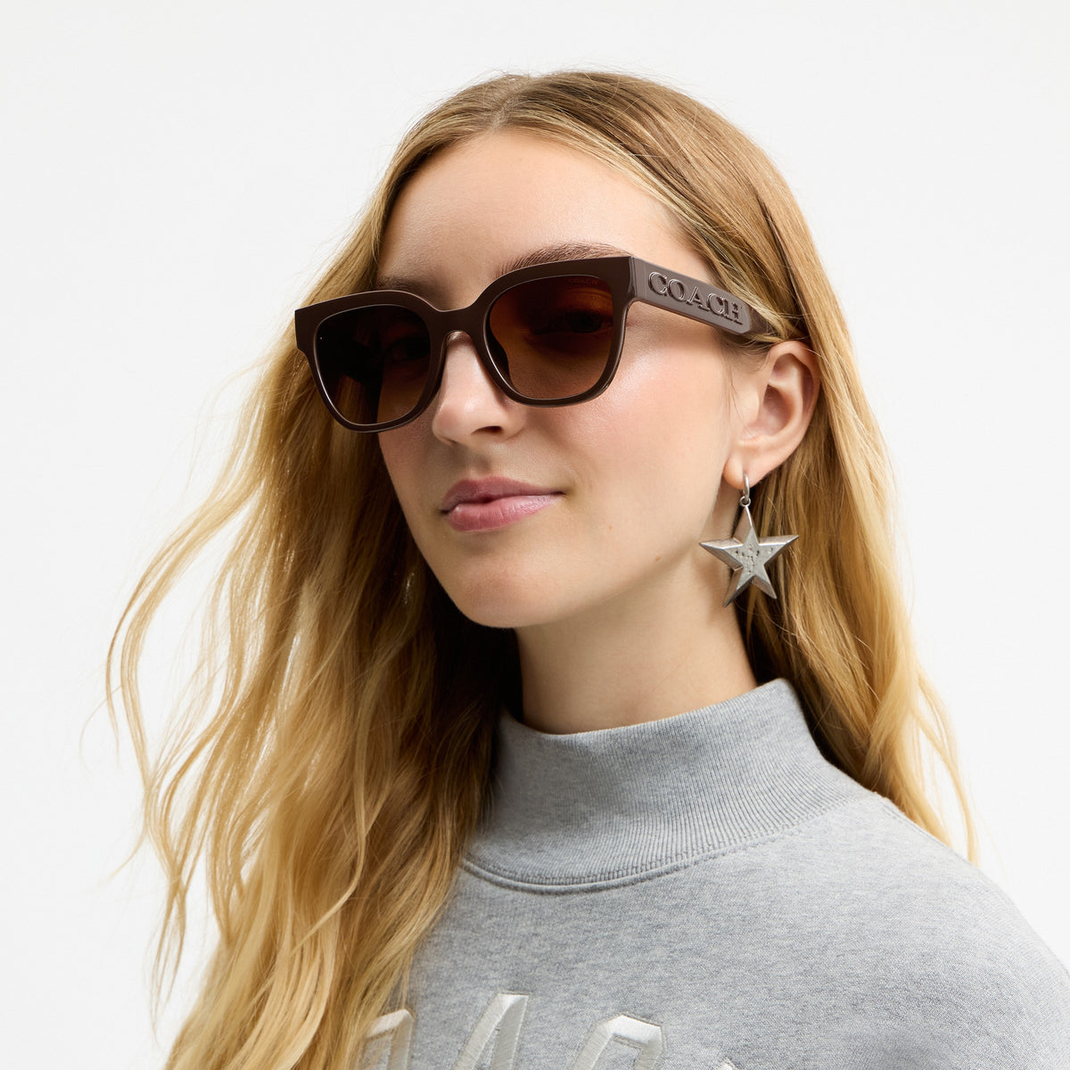 Coach Oversized Square Sunglasses - Pecan (4)