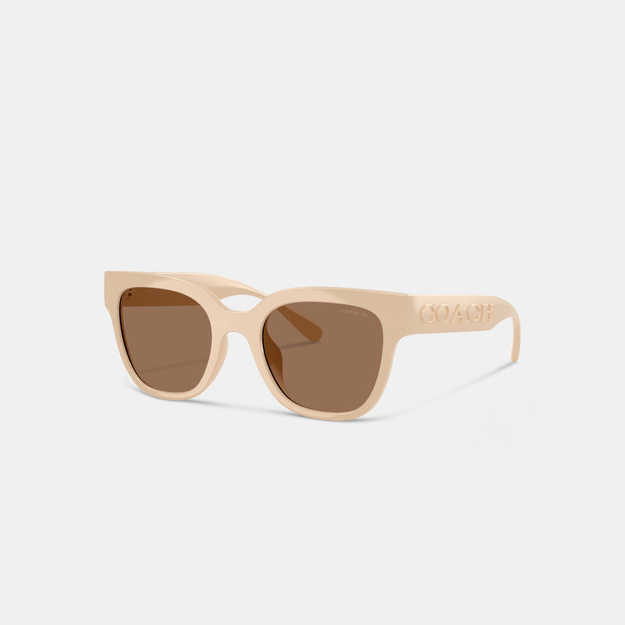 Coach Oversized Square Sunglasses - Nude (Women's)