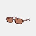 Coach Charms Narrow Rectangle Sunglasses - Walnut Tortise
