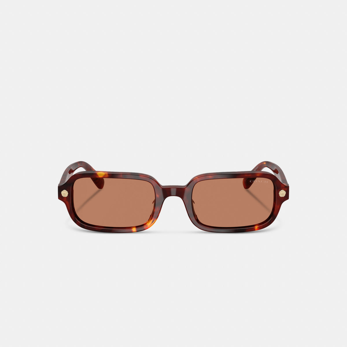 Coach Charms Narrow Rectangle Sunglasses - Walnut Tortise (2)