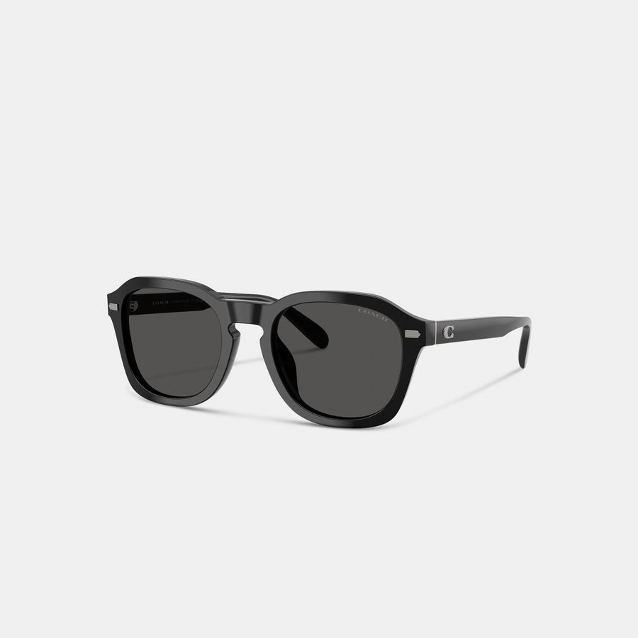 Coach C Hardware Round Sunglasses - Black (Women's)
