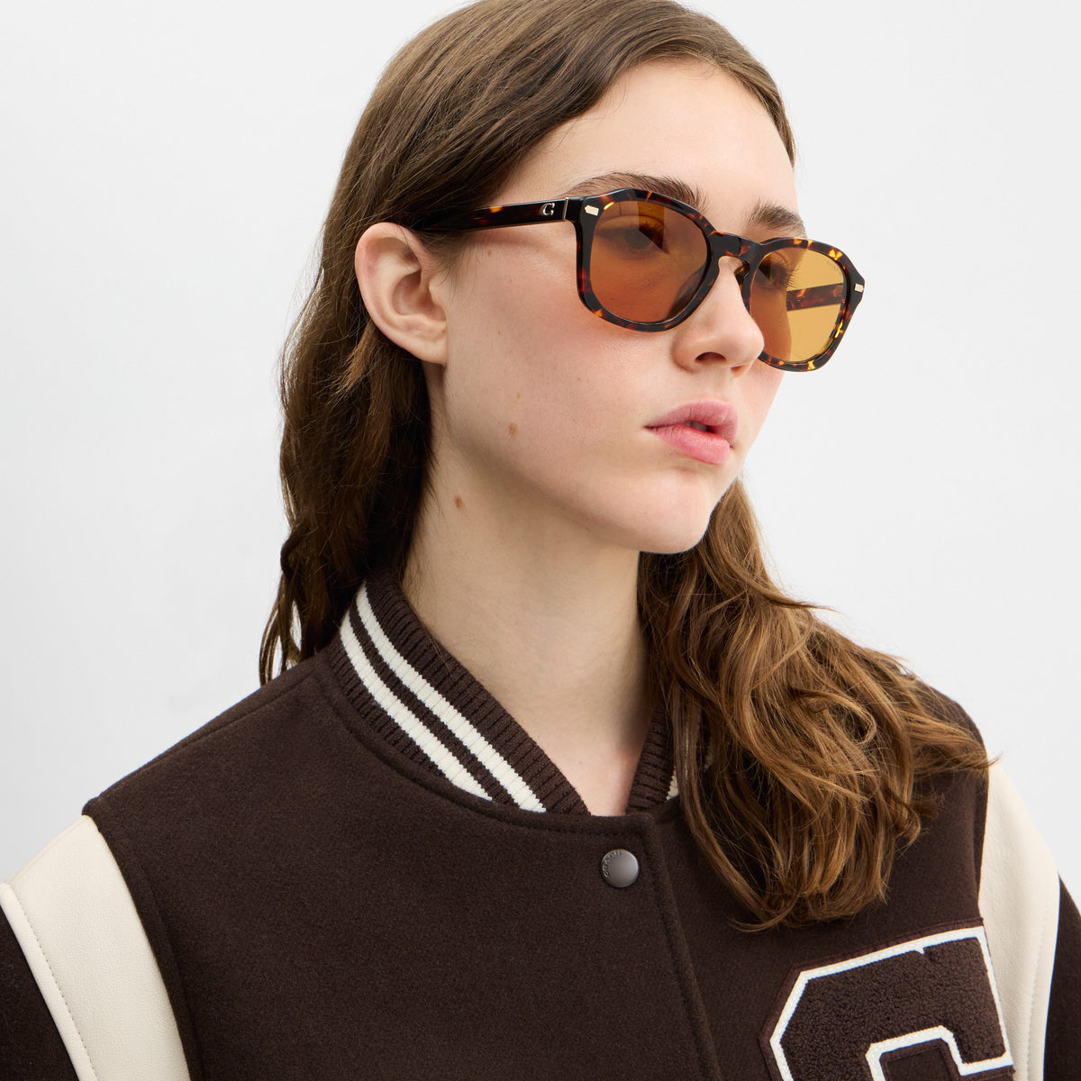 Coach C Hardware Round Sunglasses - Mustard Tortise (4)
