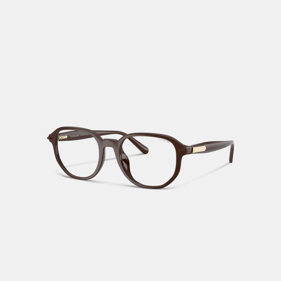 Coach Clip-On Round Sunglasses - Brown (Women's)