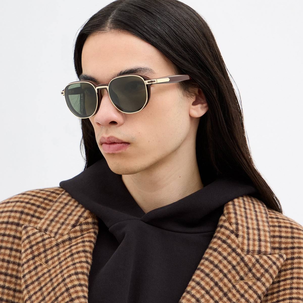 Coach Clip-On Round Sunglasses - Brown (4)