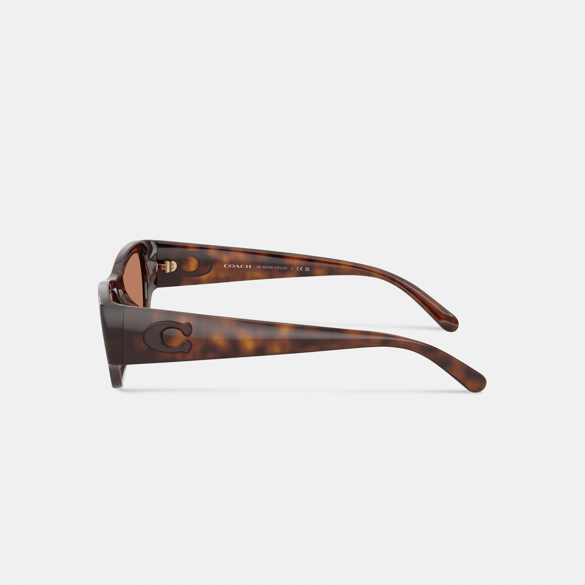 Coach Beveled C Narrow Cat Eye Sunglasses - Dark Tortoise (3)
