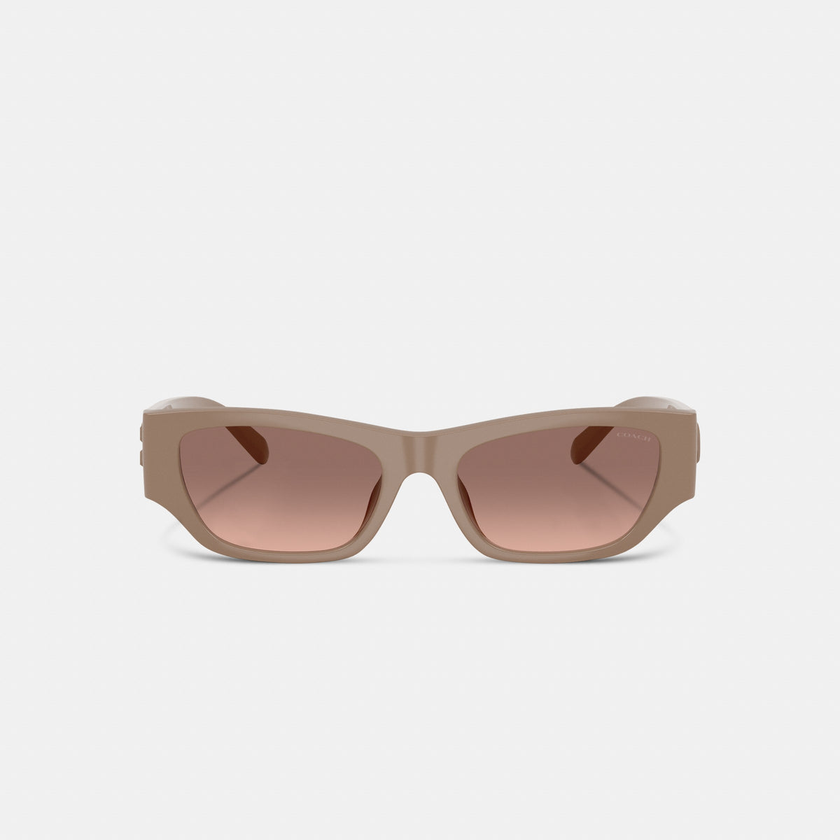 Coach Beveled C Narrow Cat Eye Sunglasses - Light Brown (2)