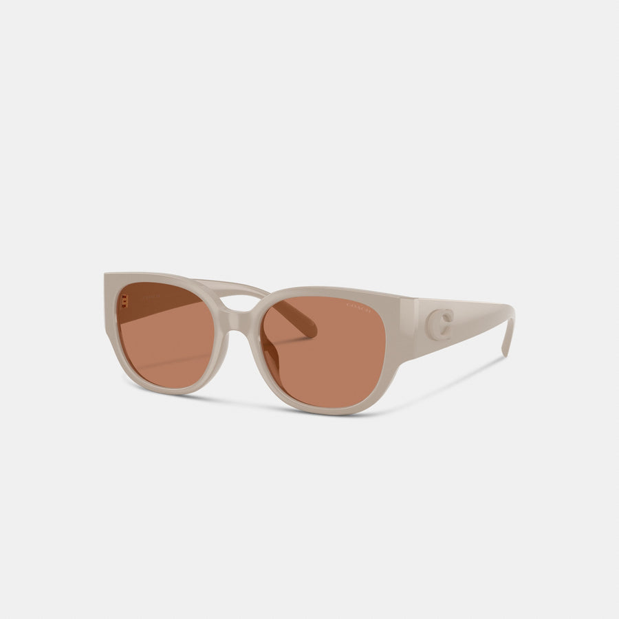 Coach Beveled C Square Sunglasses - Khaki (Women's)