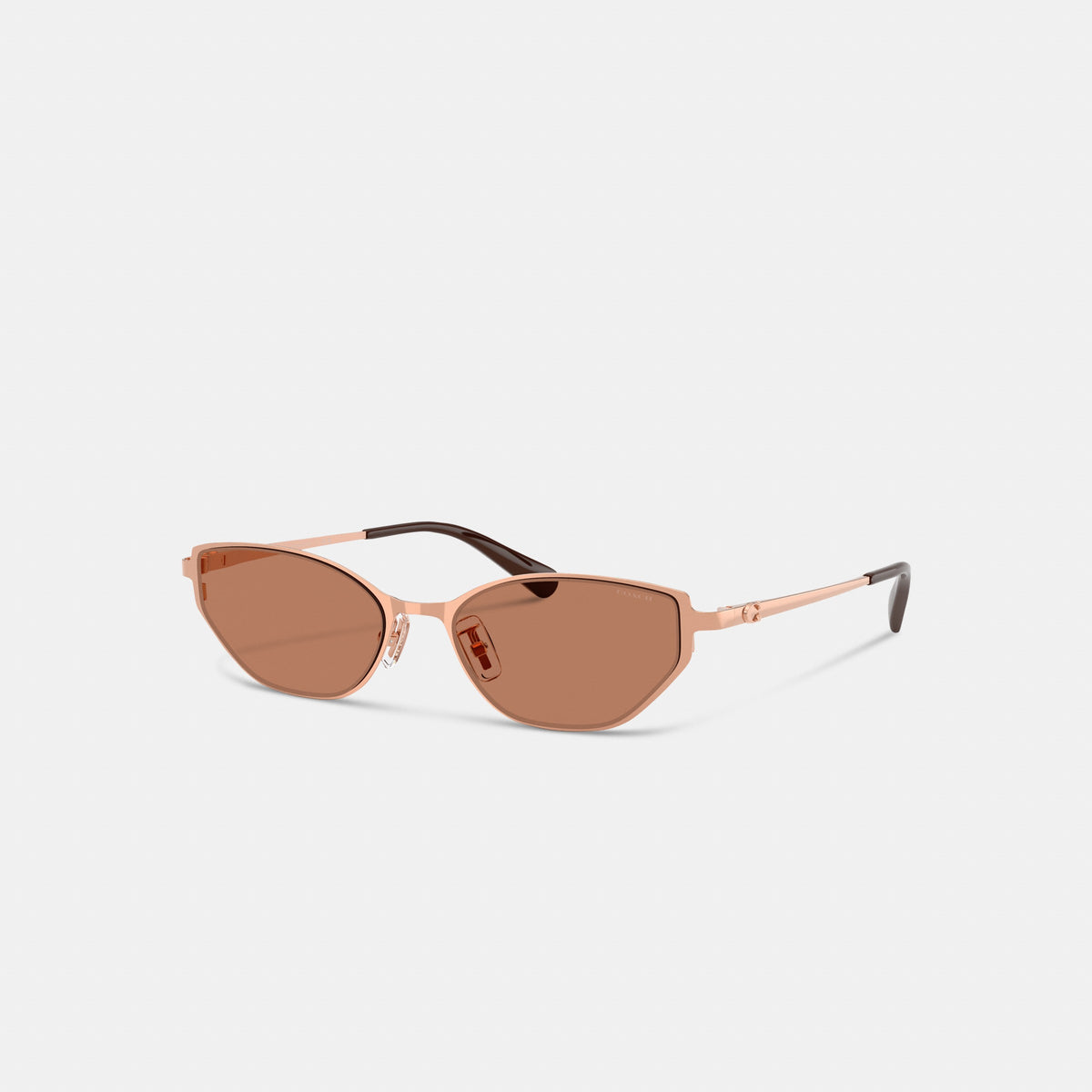 Coach C Hardware Cat Eye Sunglasses - Shiny Rose Gold