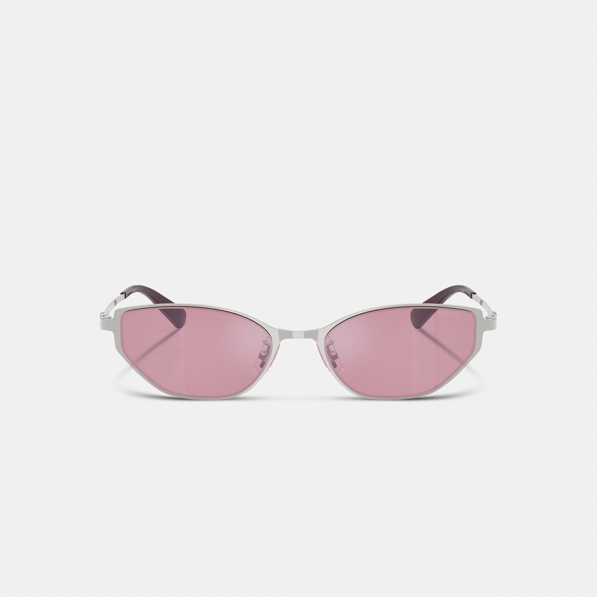 Coach C Hardware Cat Eye Sunglasses - Shiny Silver Pink (2)