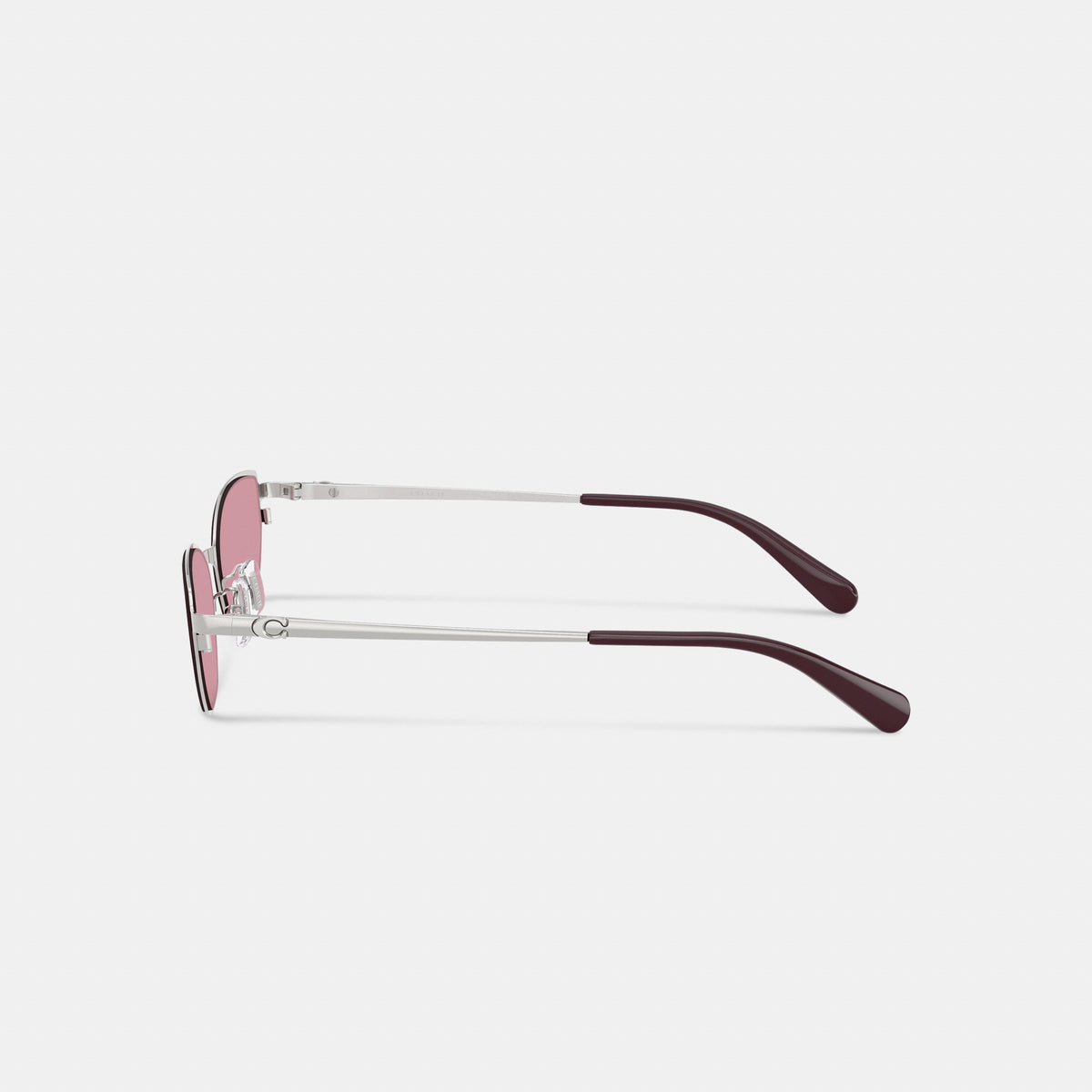 Coach C Hardware Cat Eye Sunglasses - Shiny Silver Pink (3)