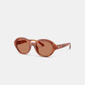 Coach C Heart Round Sunglasses - Caramel Tortoise (Women's)