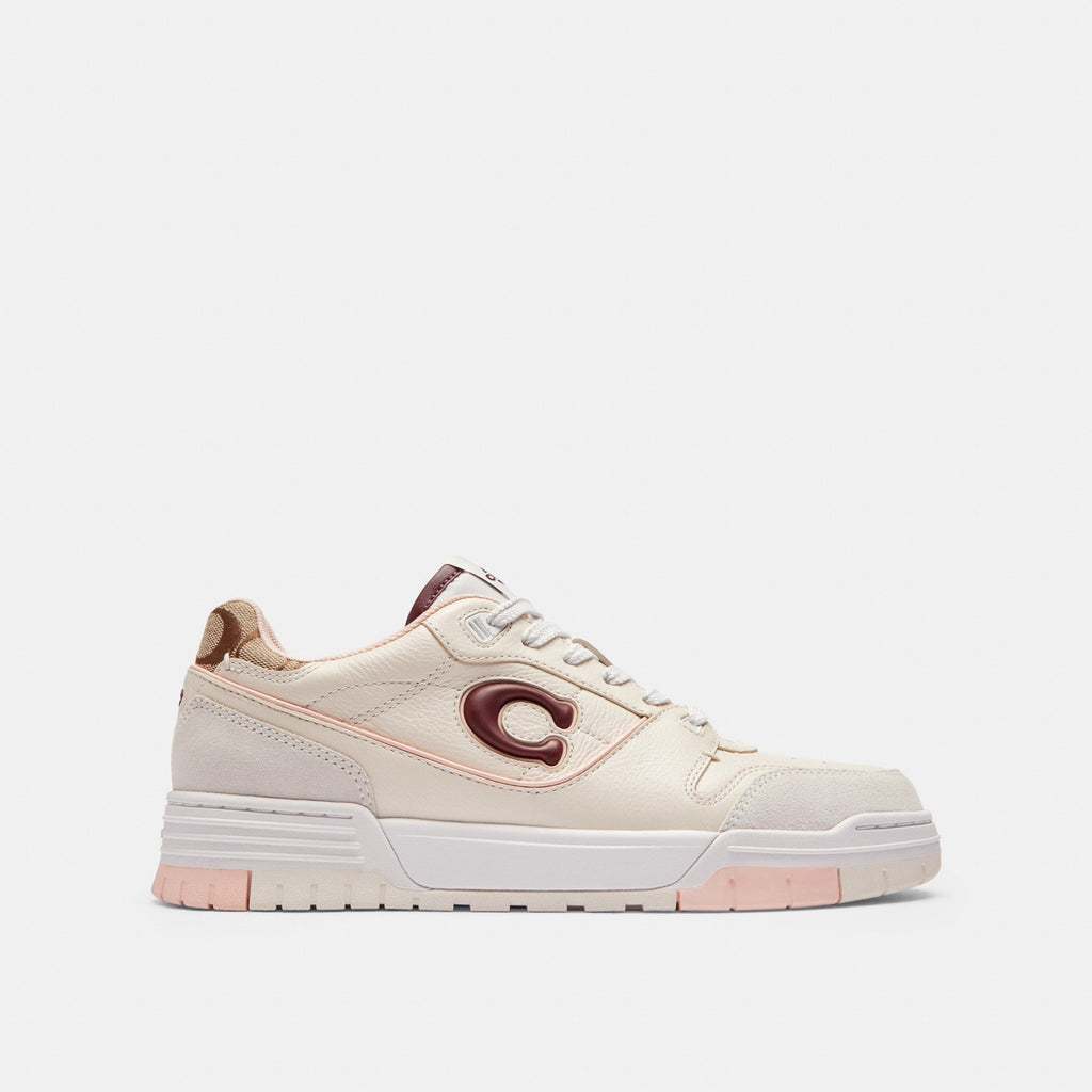 Coach Soho Sneaker With Signature Jacquard - Chalk/Dark Cherry (Women's)