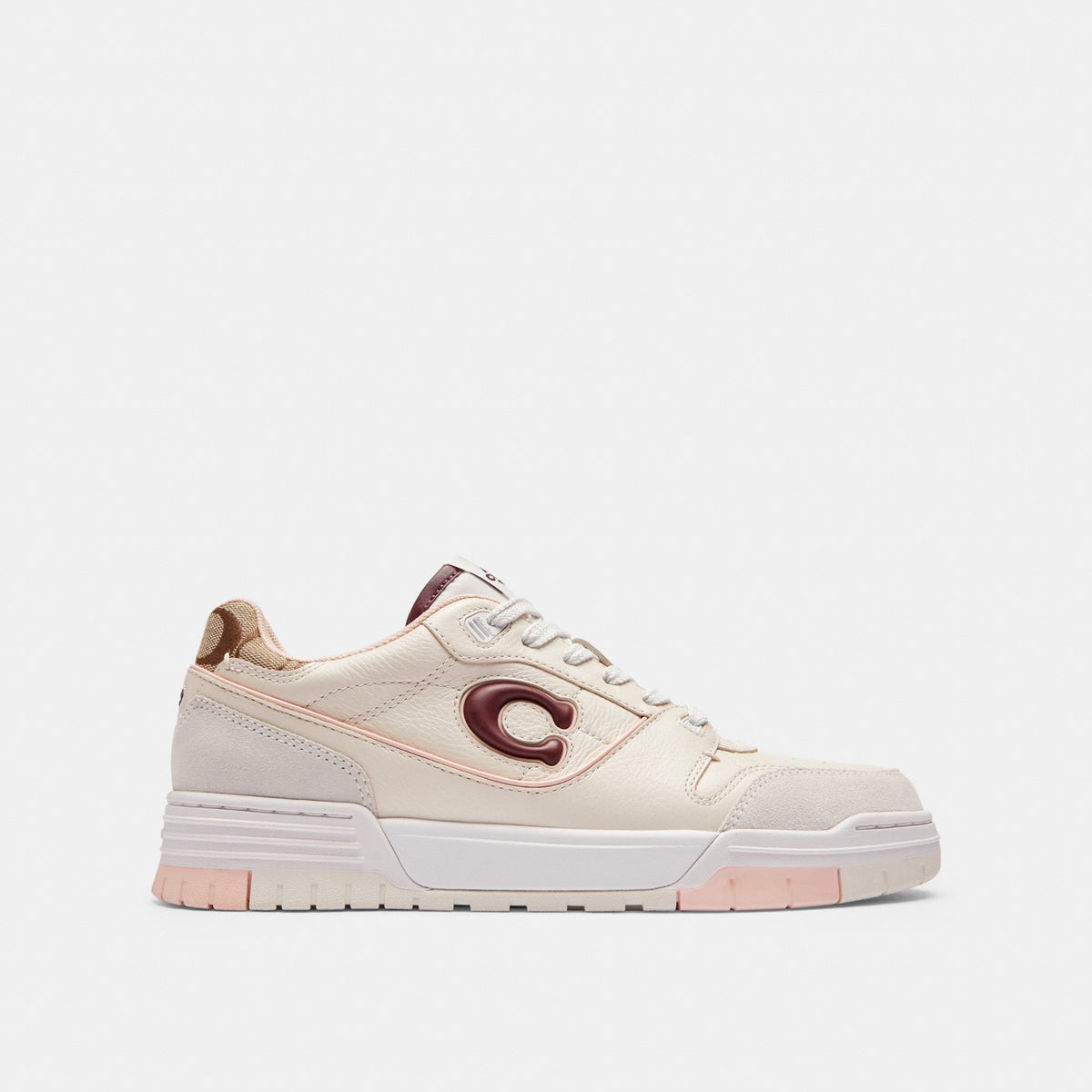 Coach Soho Sneaker With Signature Jacquard - Chalk/Dark Cherry (Women's)