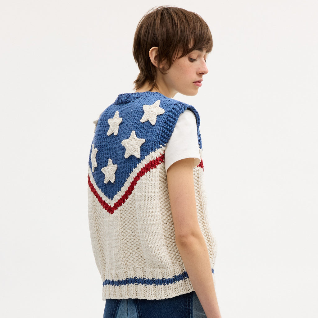 Coach American Star Sweater Vest - Multi (Women's)