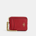 Coach Zip Card Case - Gold/Poppy (Women's)