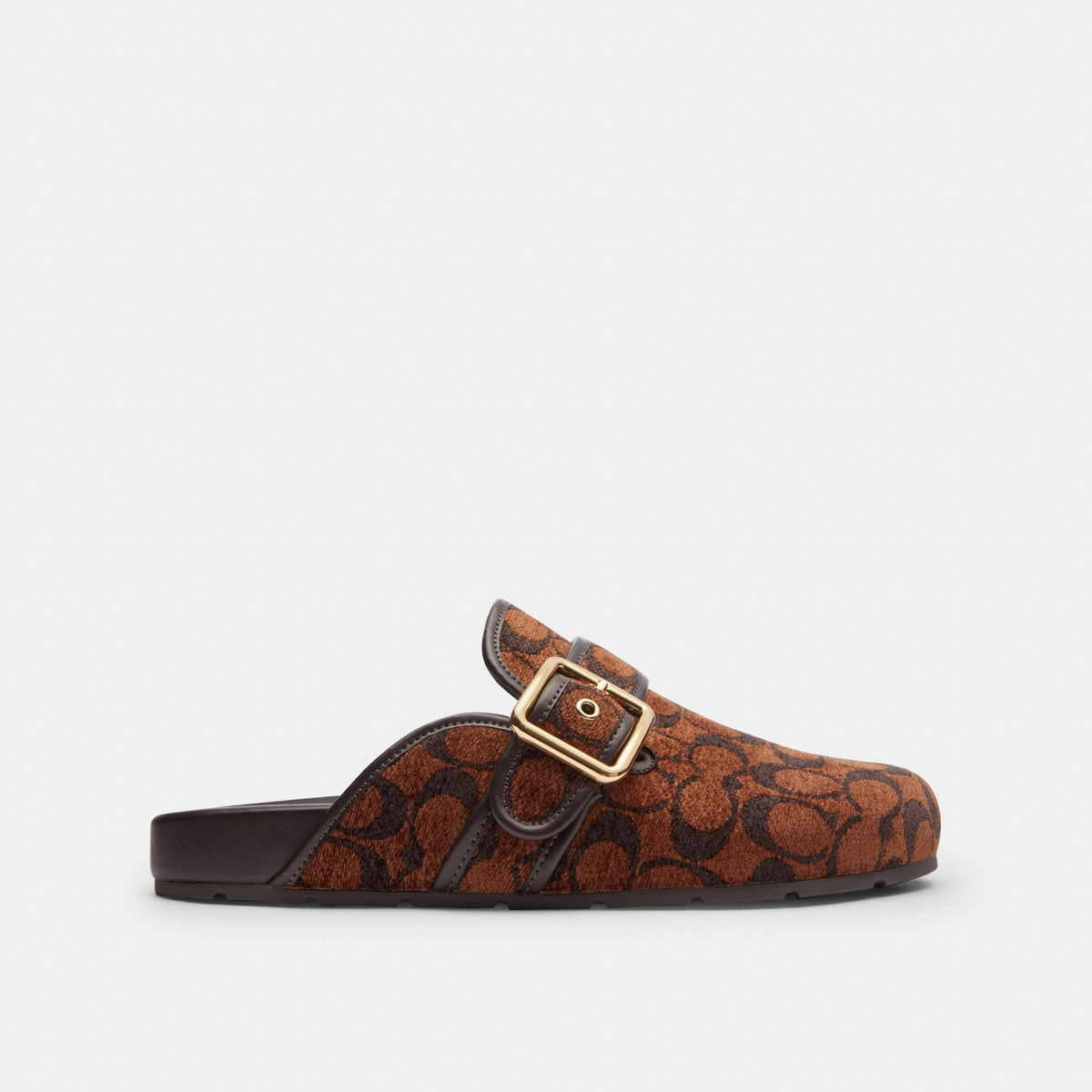 Coach Archival Buckle Clog In Signature Chenille - Truffle (Women's)