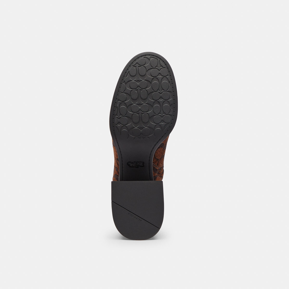 Coach Block Heel Boot In Signature Chenille - Truffle (5)