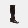 Coach Heeled Buckle Boot - Chocolate Brown (Women's)