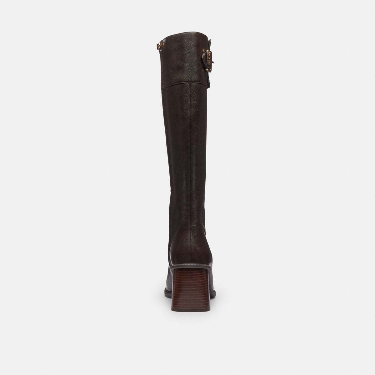 Coach Heeled Buckle Boot - Chocolate Brown (Women's)