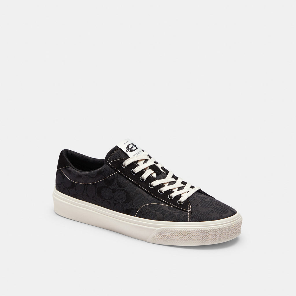 Coach Skate Sneaker In Signature Jacquard - Black/Chalk (Men's)