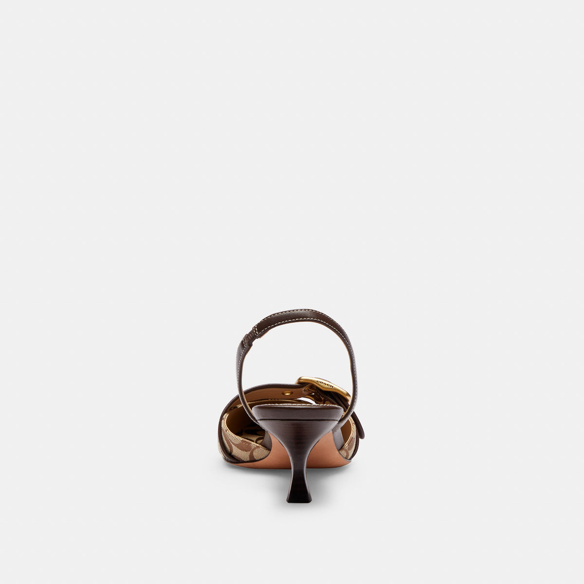 Coach Margot Slingback In Signature Sateen Jacquard - Khaki/Maple (4)