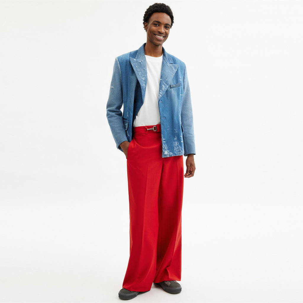 Coach Solid Flare Trousers - Vintage Red (2)