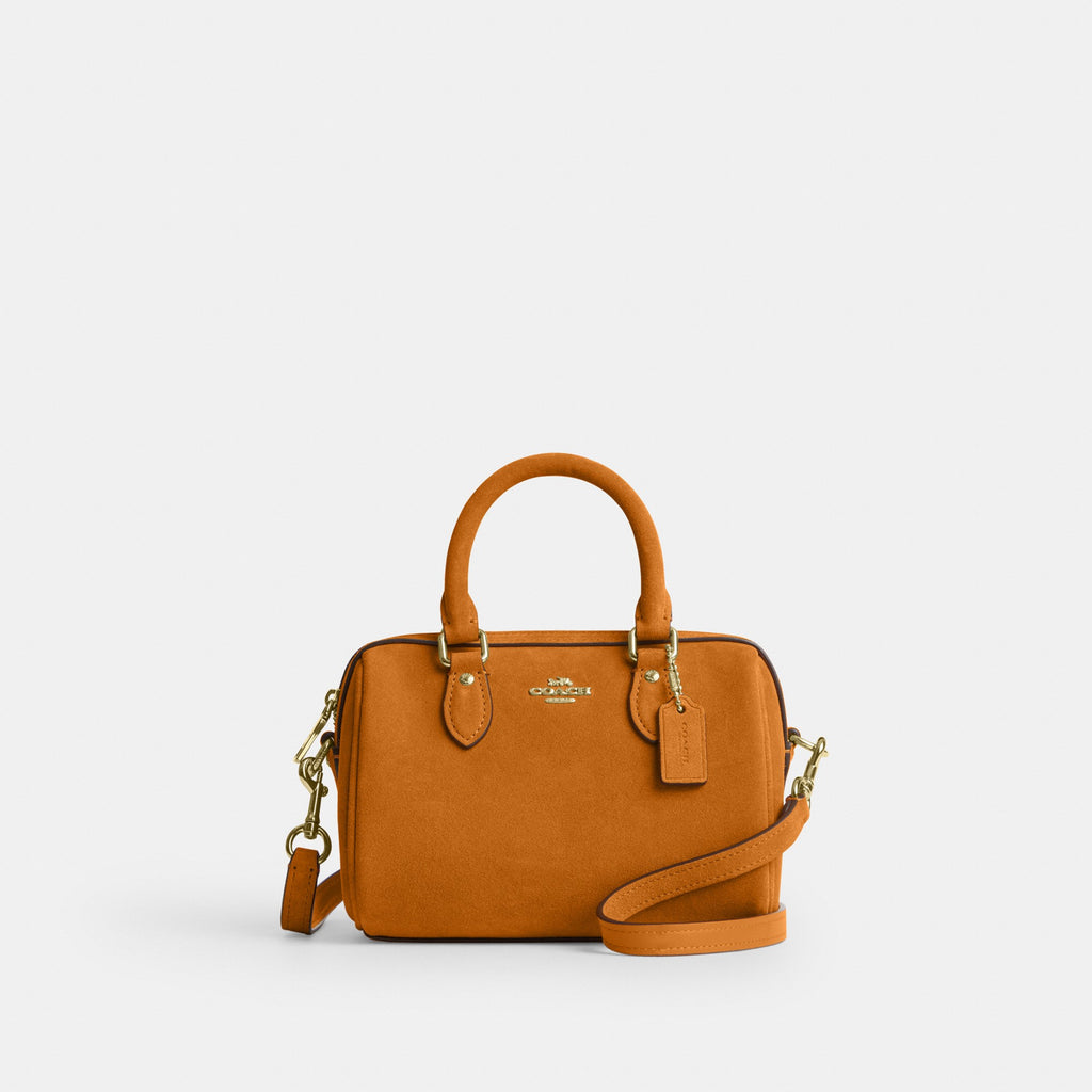 Coach Mini Rowan Crossbody Bag - Gold/Marigold (Women's)