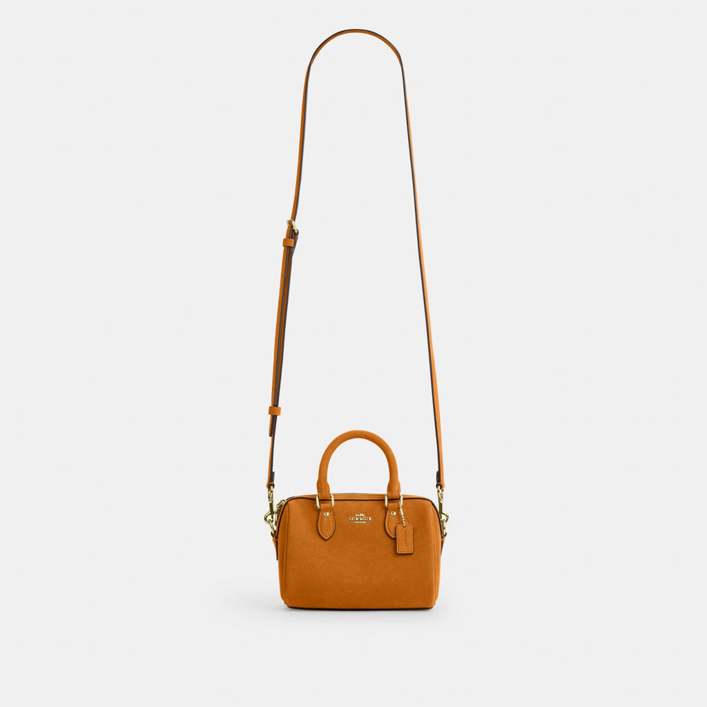 Coach Mini Rowan Crossbody Bag - Gold/Marigold (Women's)