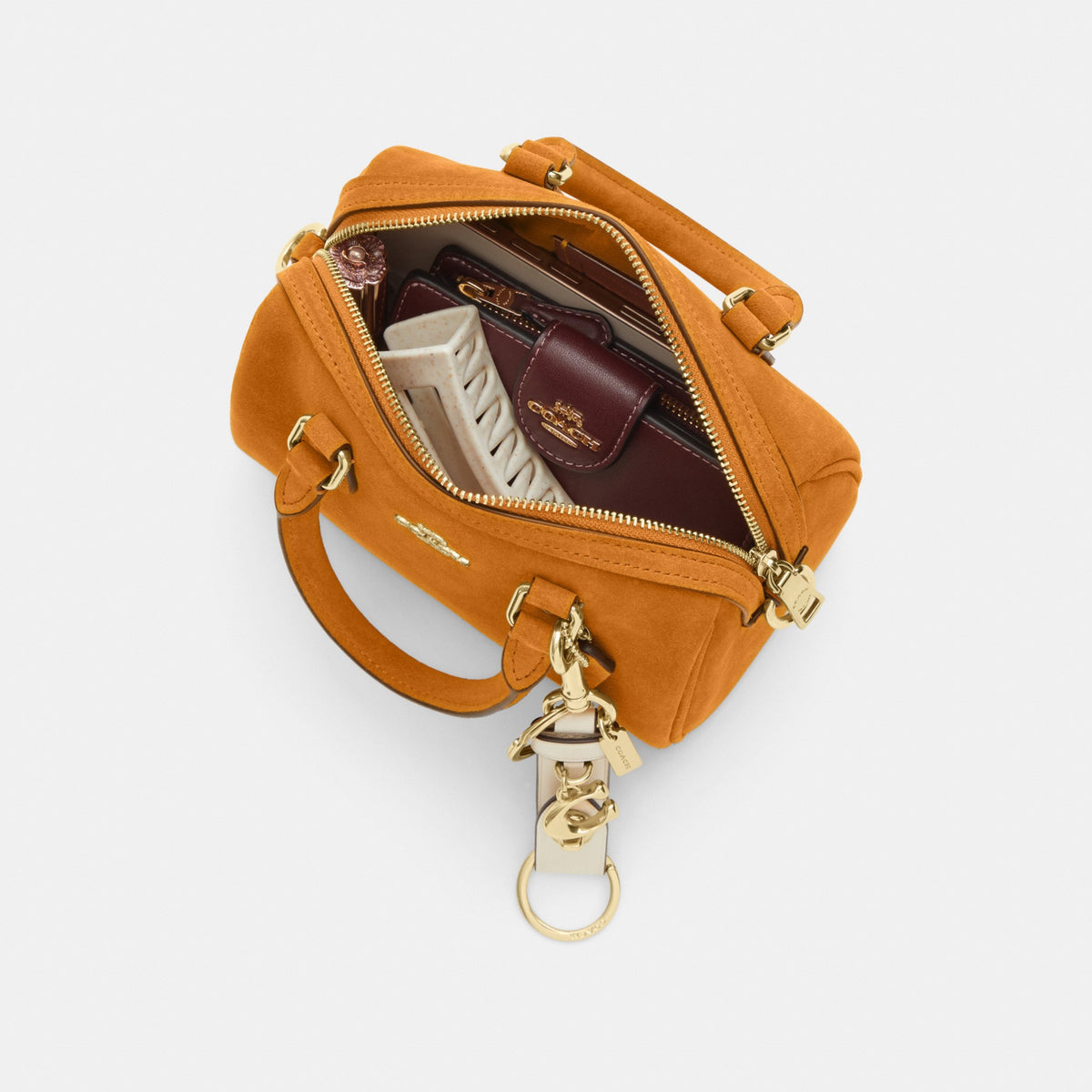 Coach Mini Rowan Crossbody Bag - Gold/Marigold (Women's)