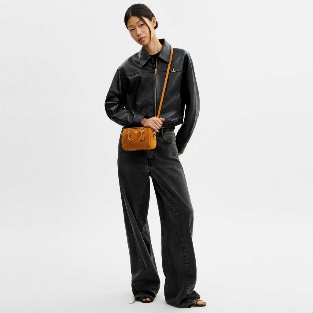 Coach Mini Rowan Crossbody Bag - Gold/Marigold (Women's)