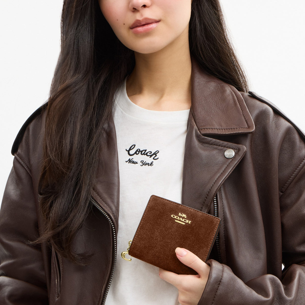 Coach Snap Wallet - Gold/Warm Brown (Women's)