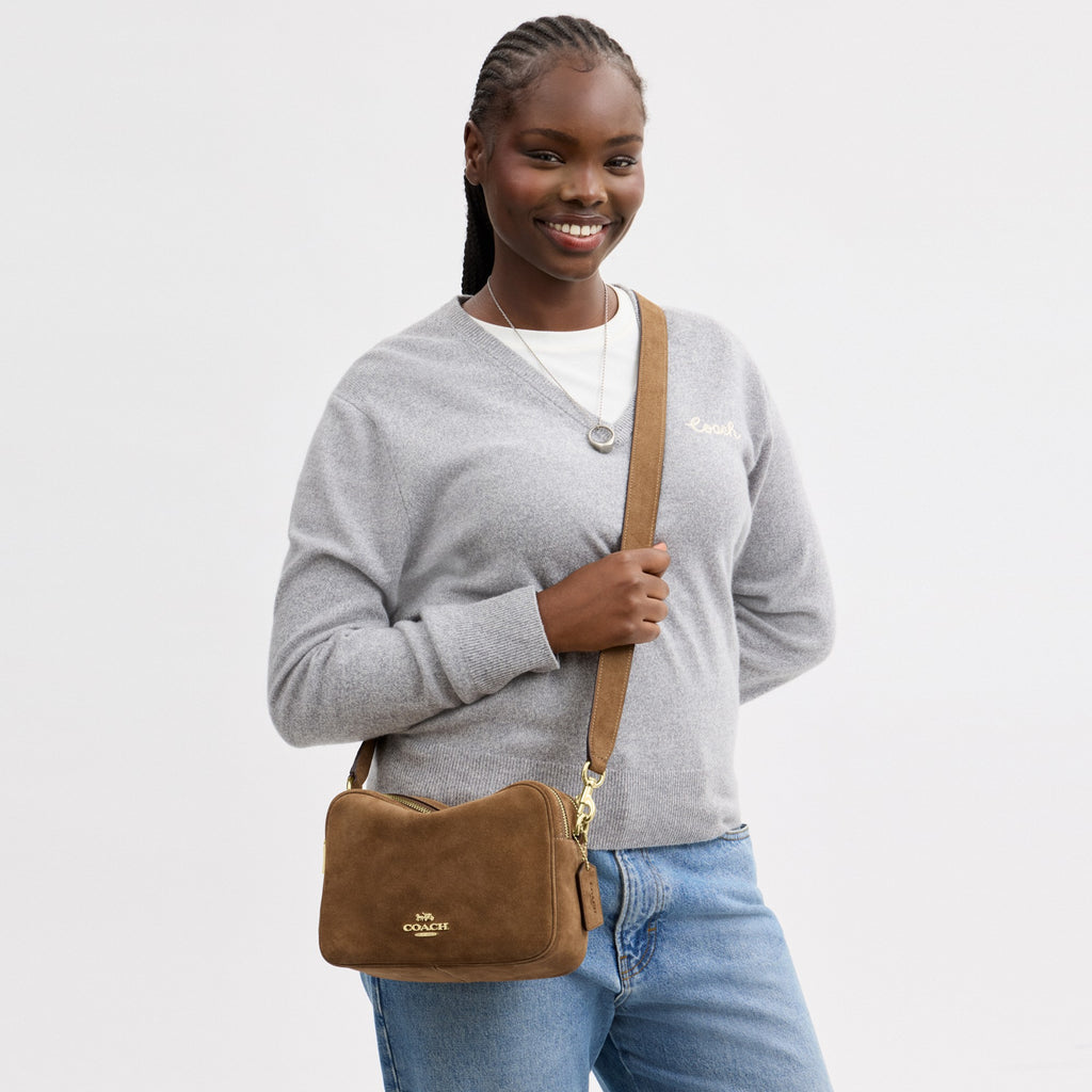 Coach Carey Crossbody Bag - Gold/Cedar (Women's)